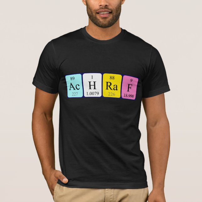 Achraf periodic table name shirt (Front)