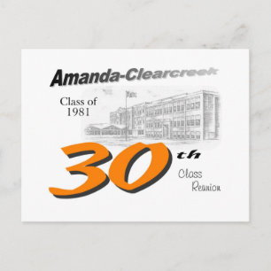 ACHS 30th class reunion logo Postcard