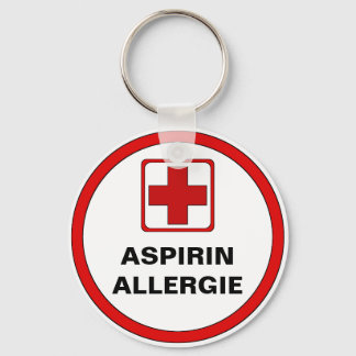 Achtung - Aspirin Allergie Key Ring