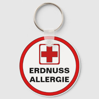Achtung - ERDNUSS Allergie Key Ring