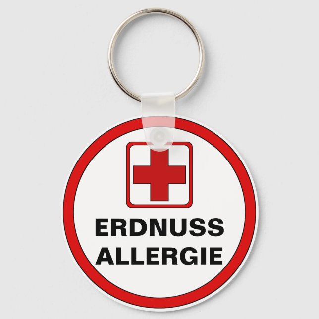 Achtung - ERDNUSS Allergie Key Ring (Front)