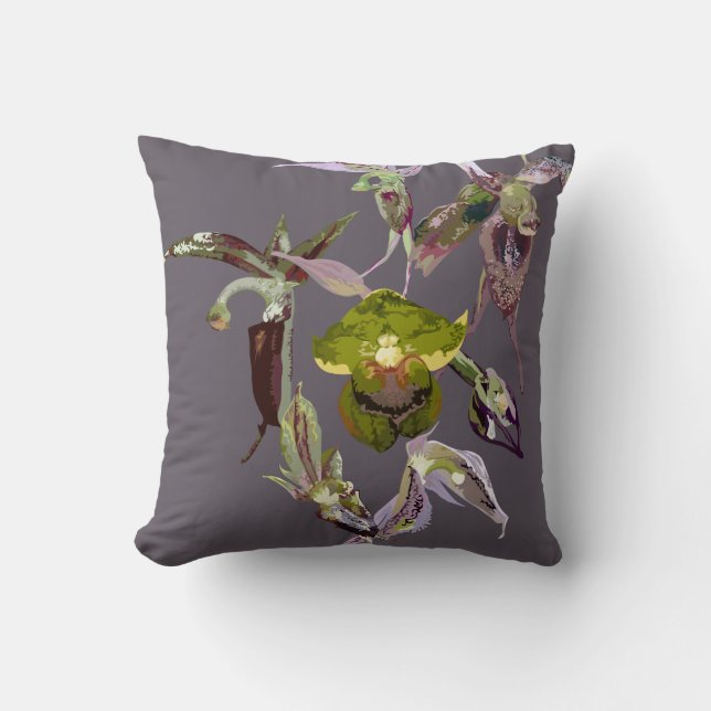 Acianthus orchids cushion (Front)