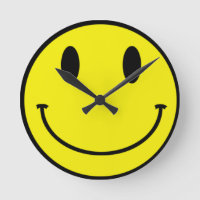 Acid Face Round Clock
