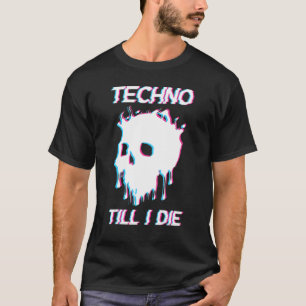 Acid Face Tekno Rave Music Hard Techno Raver Dark T-Shirt