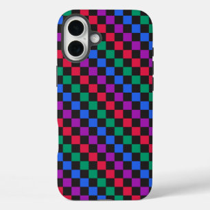 Acid green black checkerboard pattern Case-Mate iP iPhone 16 Plus Case