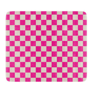 Acid green black checkerboard pattern cutting boar board