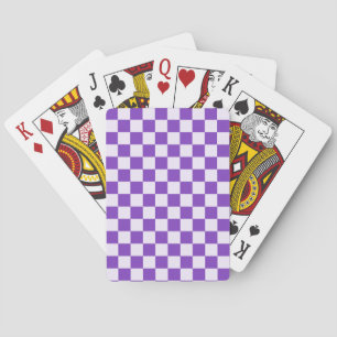 Acid green black checkerboard pattern poker cards