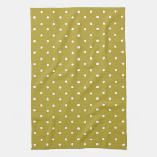 Acid green black checkerboard pattern tea towel