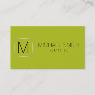 Acid green colour background business card