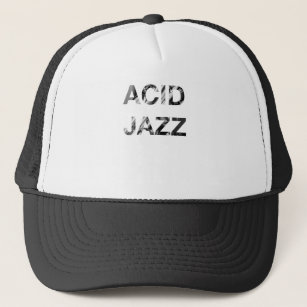 Acid Jazz Tee Black White Trucker Hat