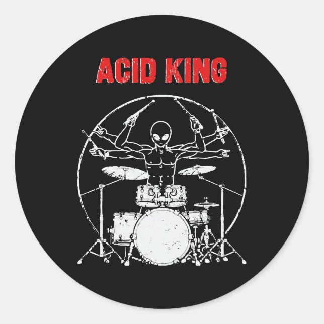 Acid King Classic Round Sticker (Front)
