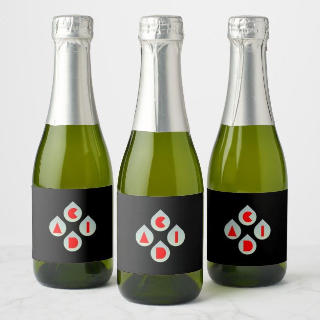 Acid Rain Sparkling Wine Label (Bottles)