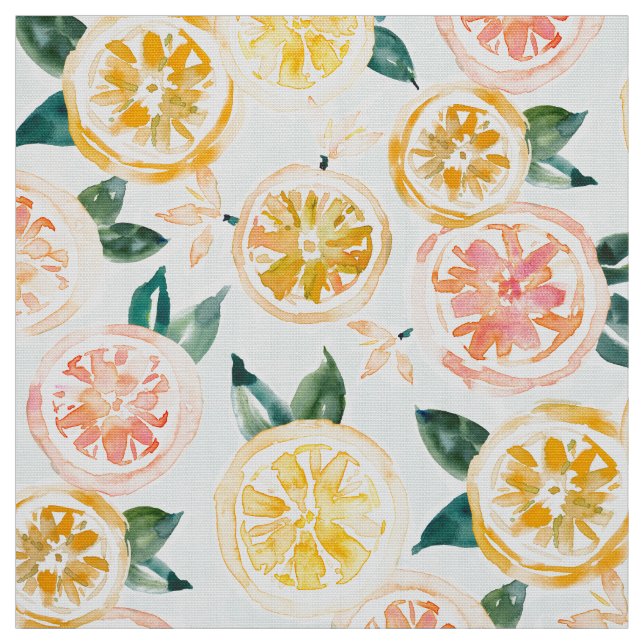 ACID REFLUX Lemon Citrus Slices Fabric (Swatch)