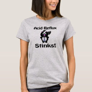 Acid Reflux Stinks Skunk Awareness Design T-Shirt