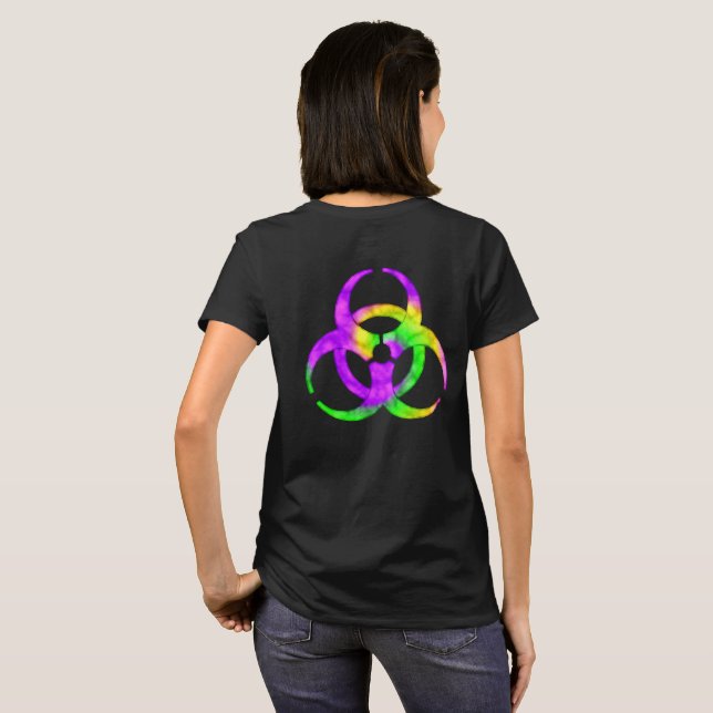 Acid Spiral Biohazard Symbol Shirt (backprint) (Back Full)