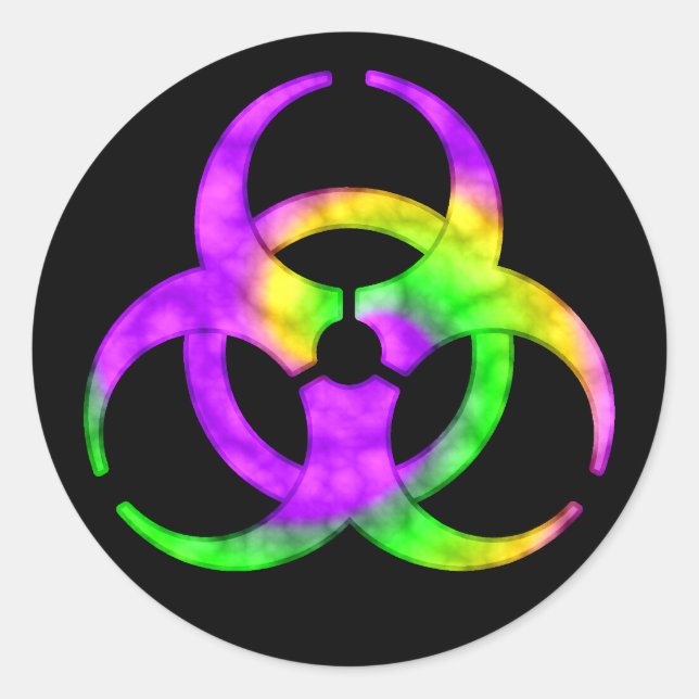Acid Spiral Biohazard Symbol Sticker (Front)