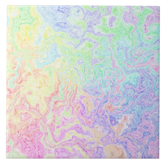 Acid Trip Swirls Ceramic Tile (Front)