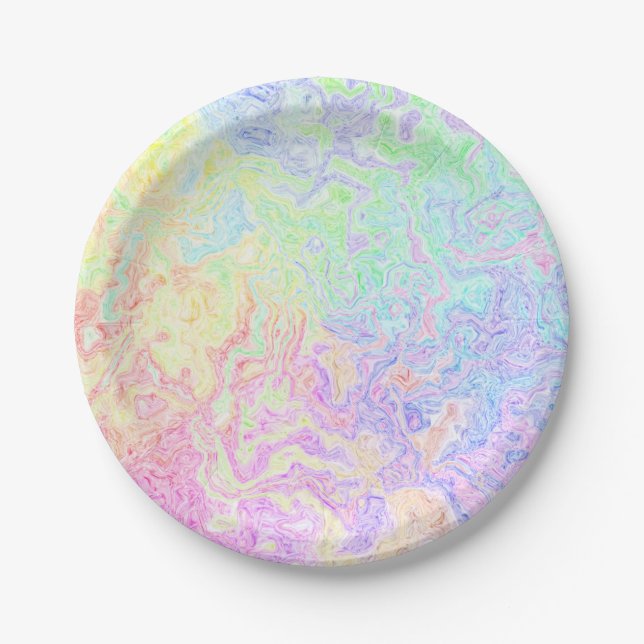 Acid Trip Swirls Paper Plate (Front)