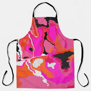 Acid Vivid Digital Psychedelic Bright Background.  Apron