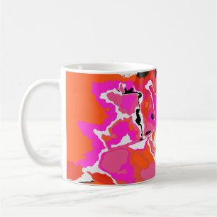 Acid Vivid Digital Psychedelic Bright Background. Coffee Mug