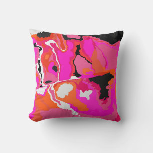 Acid Vivid Digital Psychedelic Bright Background.  Cushion
