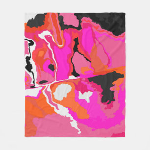 Acid Vivid Digital Psychedelic Bright Background.  Fleece Blanket