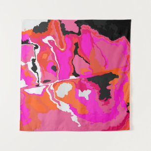 Acid Vivid Digital Psychedelic Bright Background. Tapestry