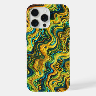 Acid Wave Camo, trippy design, camouflage pattern iPhone 15 Pro Max Case