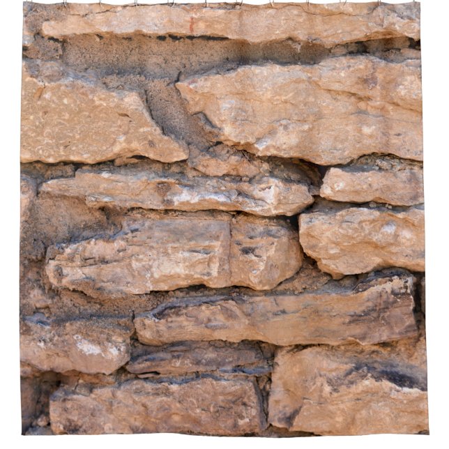 Acient brick wall. Grunge brick wall background. B Shower Curtain (Front)