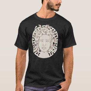 Acient Greek Gods Medusa Head Portrait Monster Art T-Shirt