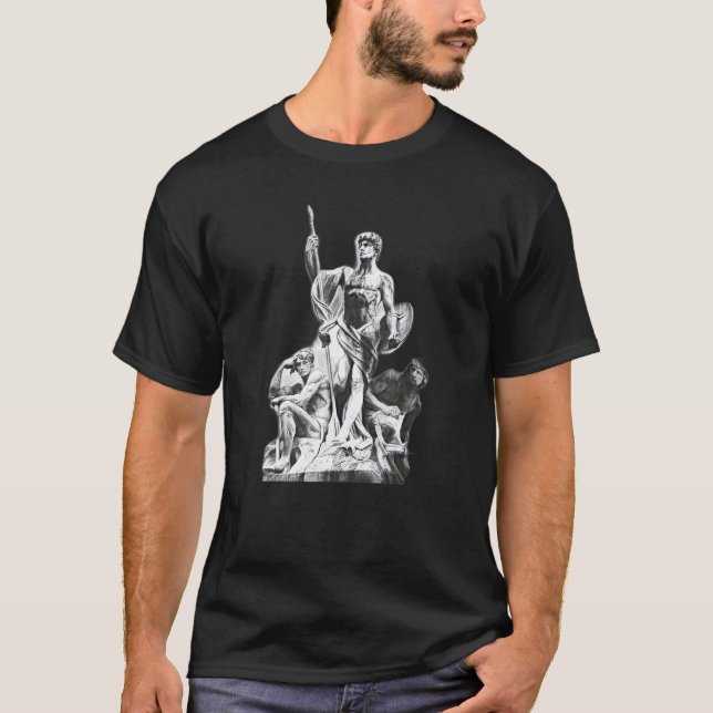 Acient Italy Roman Statue Abstract Teacher 133 T-Shirt (Front)
