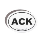 ACK Nantucket Abbreviation & Name Euro Oval