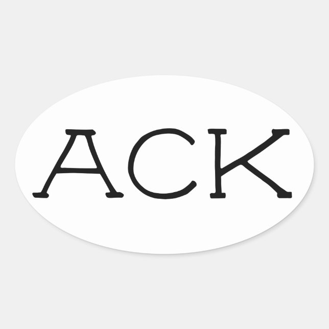 "ACK" Nantucket Sticker 2 (Front)