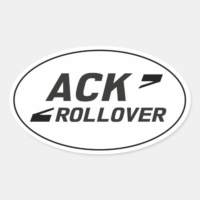ACK oval Sticker (Front)