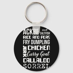 Ackee And Saltfish Rice And Peas Fry Dumpling Key Ring