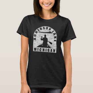 Ackerson Lake Canoeing Michigan T-Shirt
