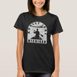 Ackley Lake Canoeing Michigan T-Shirt