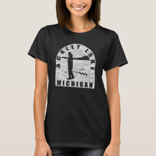 Ackley Lake Ice Fishing Michigan T-Shirt