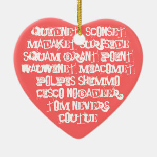 ACKnowledge Nantucket Places Ceramic Tree Decoration