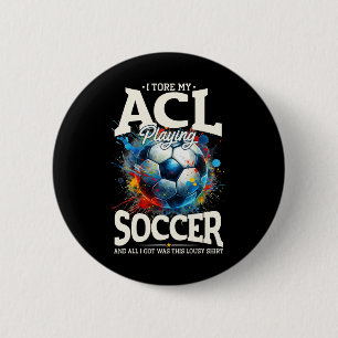 Acl Surgery Recovery, Knee Surgery Support Soccer 6 Cm Round Badge