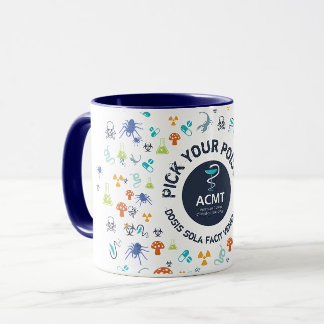 ACMT Pick Your Poison Blue Two-Tone Coffee Mug (Front Left)