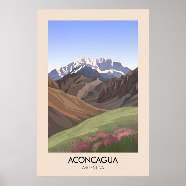 Aconcagua Argentina Travel Poster (Front)