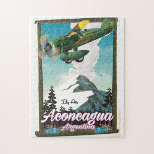 Aconcagua Argentina travel poster Jigsaw Puzzle