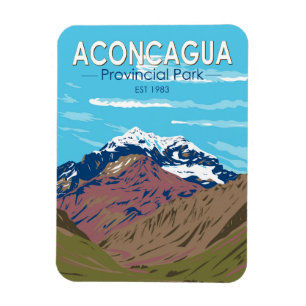 Aconcagua Provincial Park Argentina Travel Vintage Magnet