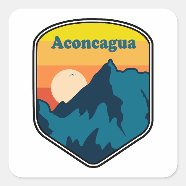 Aconcagua Sunrise Square Sticker (Front)