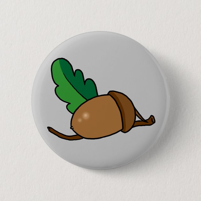 Acorn 6 Cm Round Badge (Front)