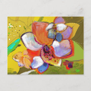 Acorn and Flower Postcard