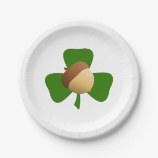 Acorn and Shamrock Paper Plates