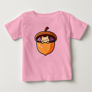 Acorn Bat Halloween Sticker Baby T-Shirt
