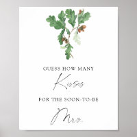 Acorn branch. How many kisses bridal shower game